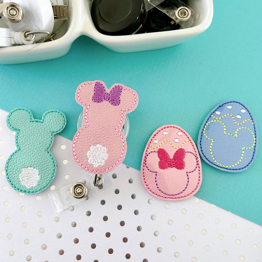 Mouse & Egg Removable Badge Toppers