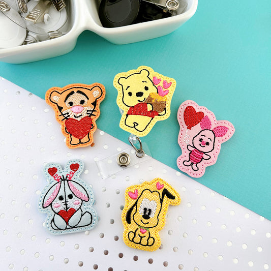 Pooh & Friends Valentine Removable Badge Toppers