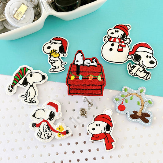 Christmas Beagle Badge Toppers