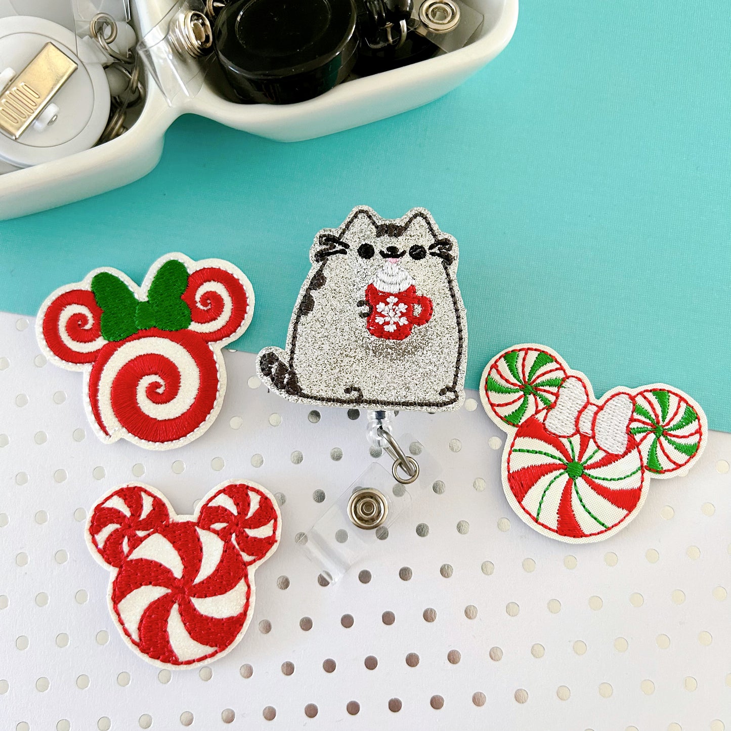 Peppermint & Cocoa Badge Toppers