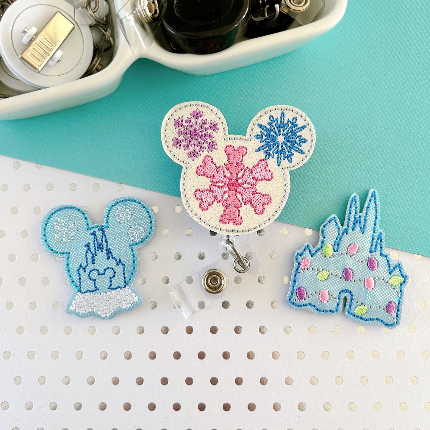 Magical Pastel Christmas Badge Toppers