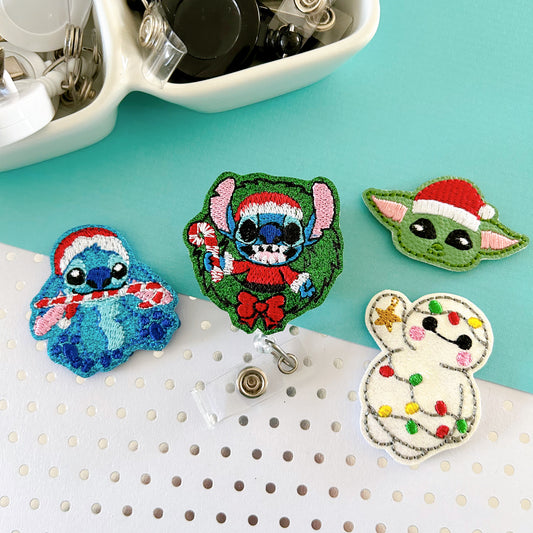 Christmas Robot & Alien Badge Toppers