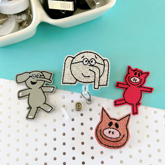 Elephant & Pig Badge Toppers