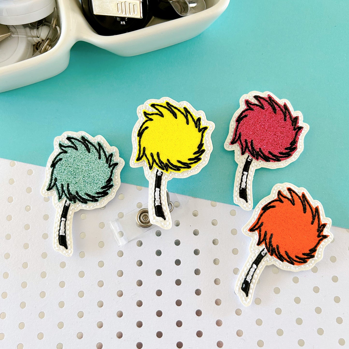 Whimsical Tree Badge Toppers