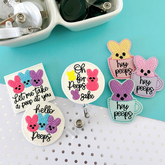 Funny Easter Marshmallow Removable Badge Toppers