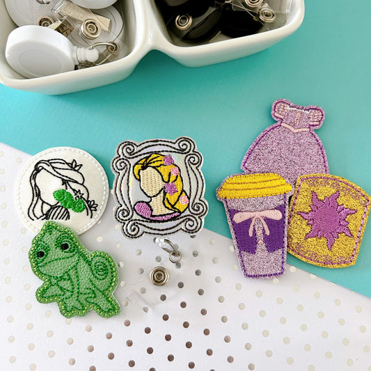 Long Haired Princess Badge Toppers