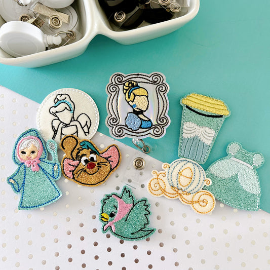 Glass Slipper Princess Badge Toppers