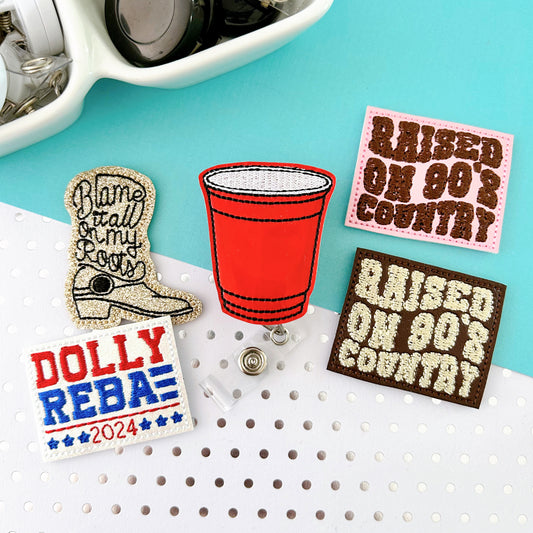 90s Country Music Badge Toppers