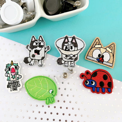 Blue Dog & Friends Badge Toppers