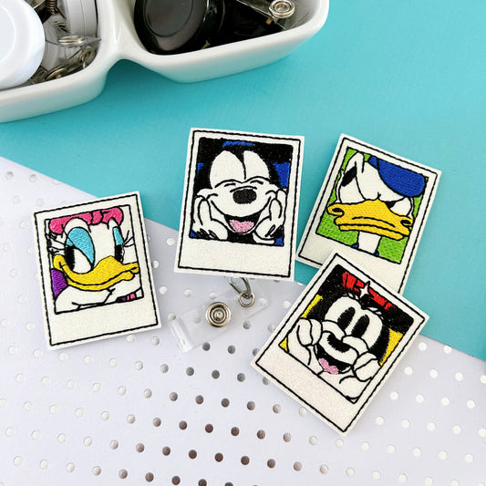 Mouse & Duck Selfie Badge Toppers
