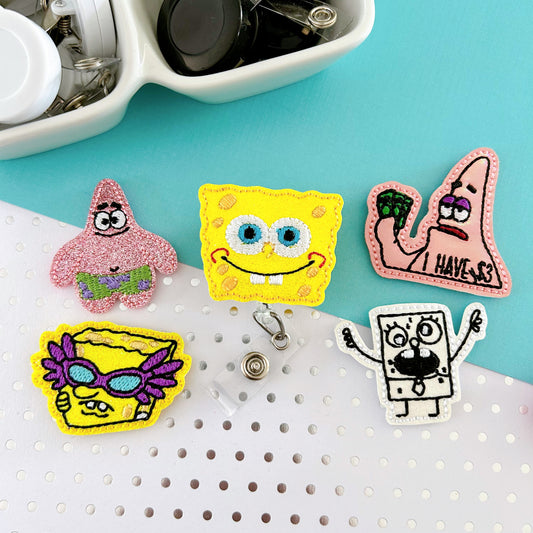 Under the Sea Sponge & Friends Badge Toppers