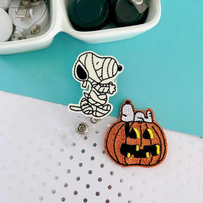 Halloween Beagle Removable Badge Toppers