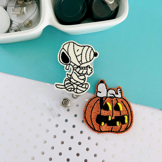 Halloween Beagle Removable Badge Toppers