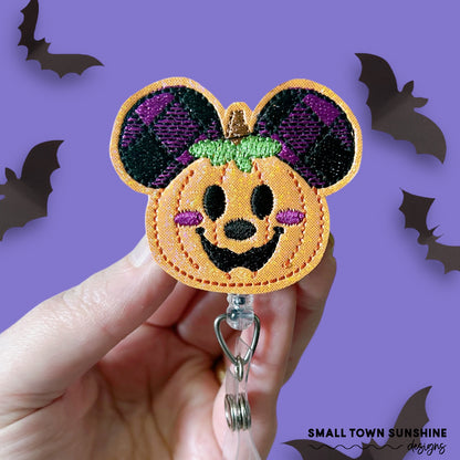 Pumpkin Mouse Removable Badge Toppers