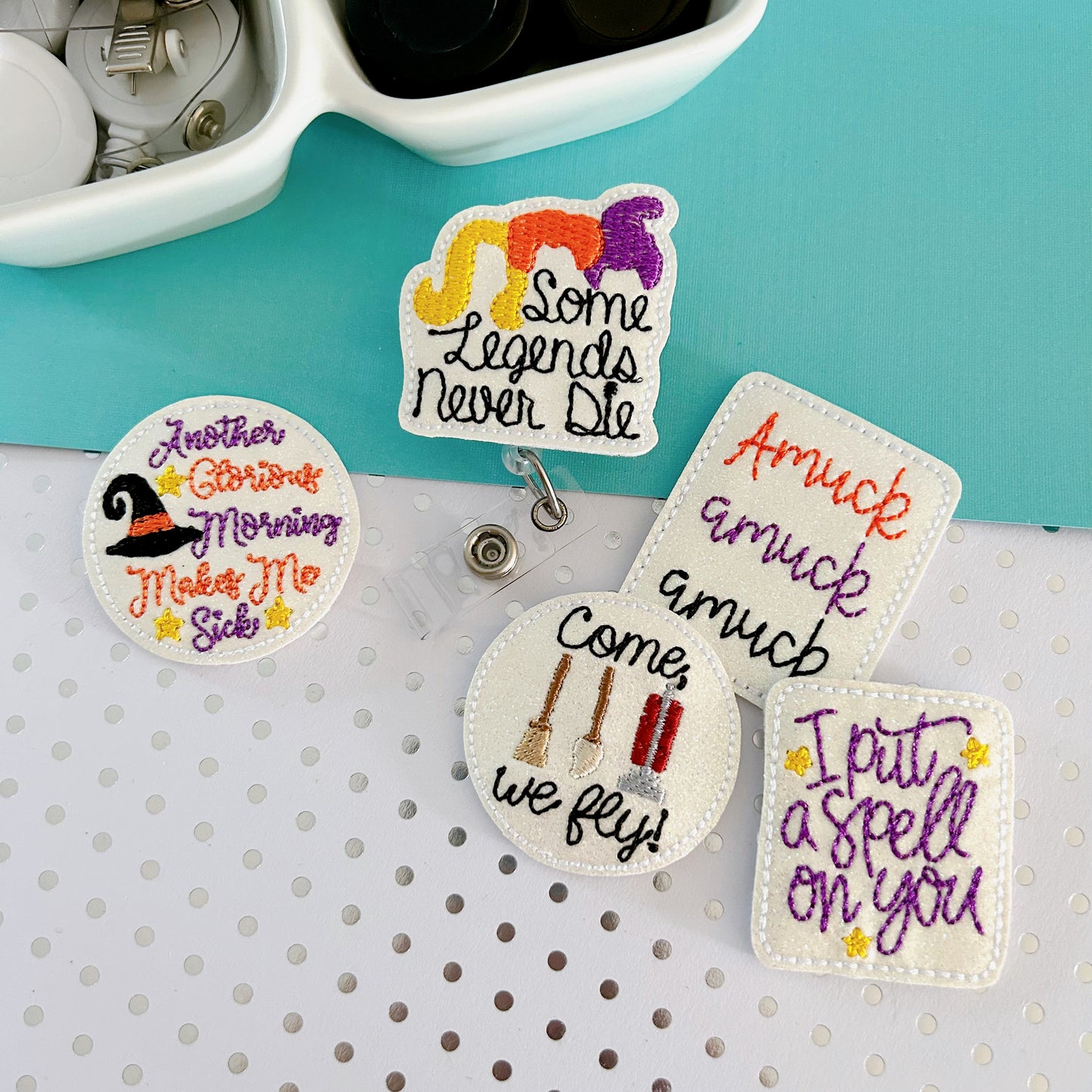 Hocus Pocus Removable Badge Toppers