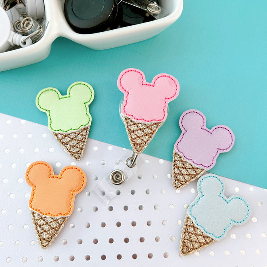 Mouse Shaped Ice Cream Badge Toppers