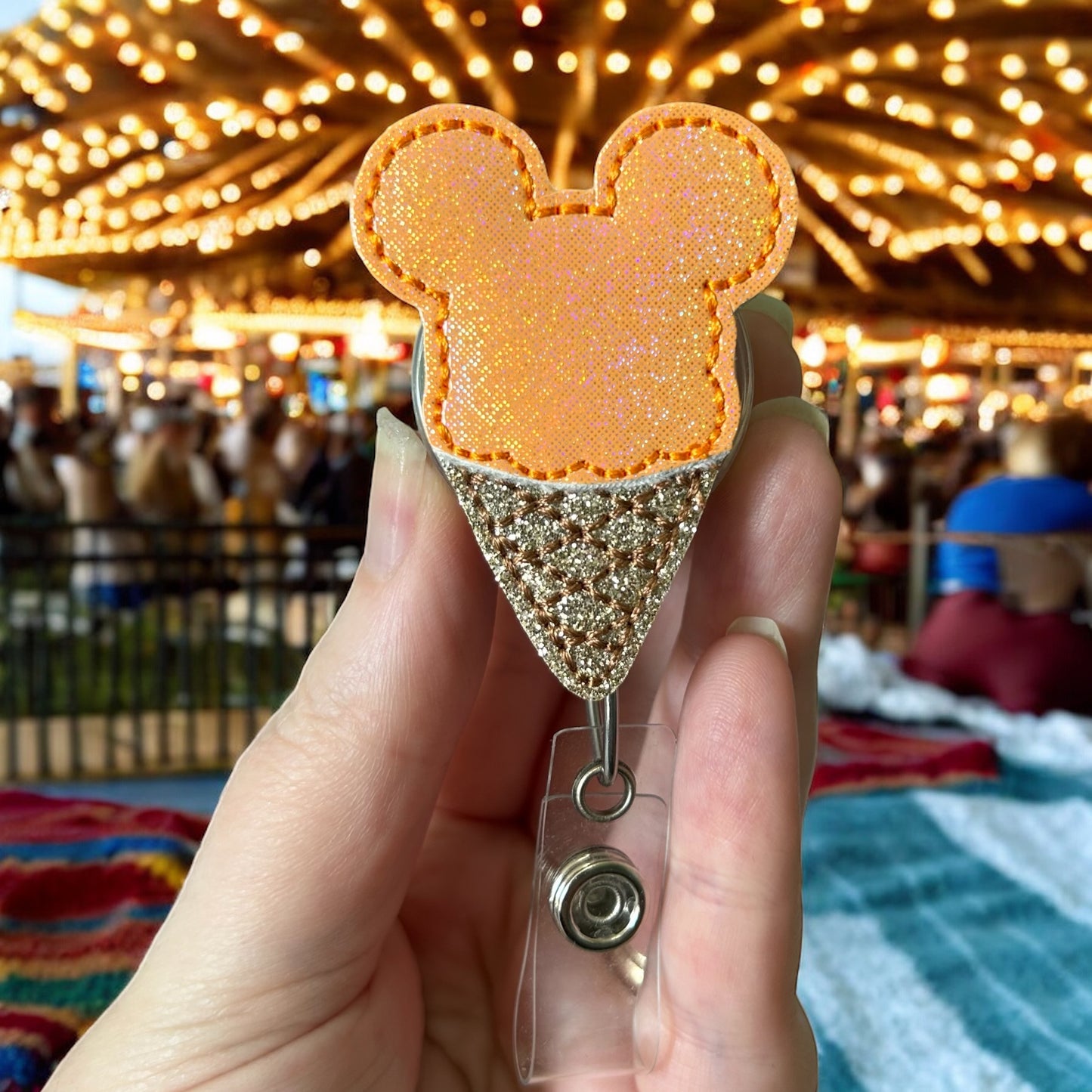 Mouse Shaped Ice Cream Badge Toppers