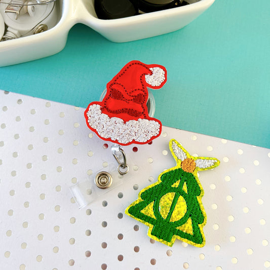 Wizard Christmas Removable Badge Topper