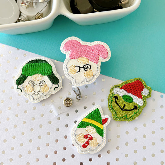 Christmas Movie Gnome Removable Badge Toppers