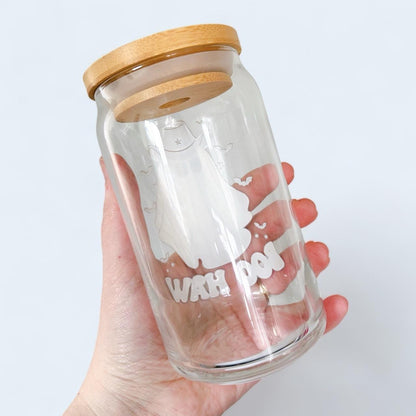 Boo Haw Ghost Glass Can Cup