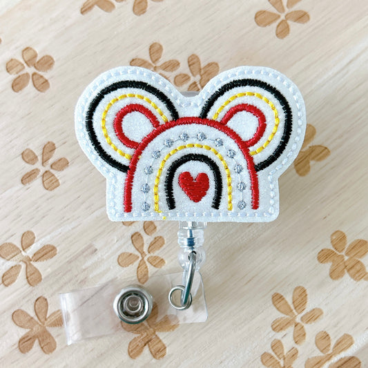 Mouse Rainbow Removable Badge Topper