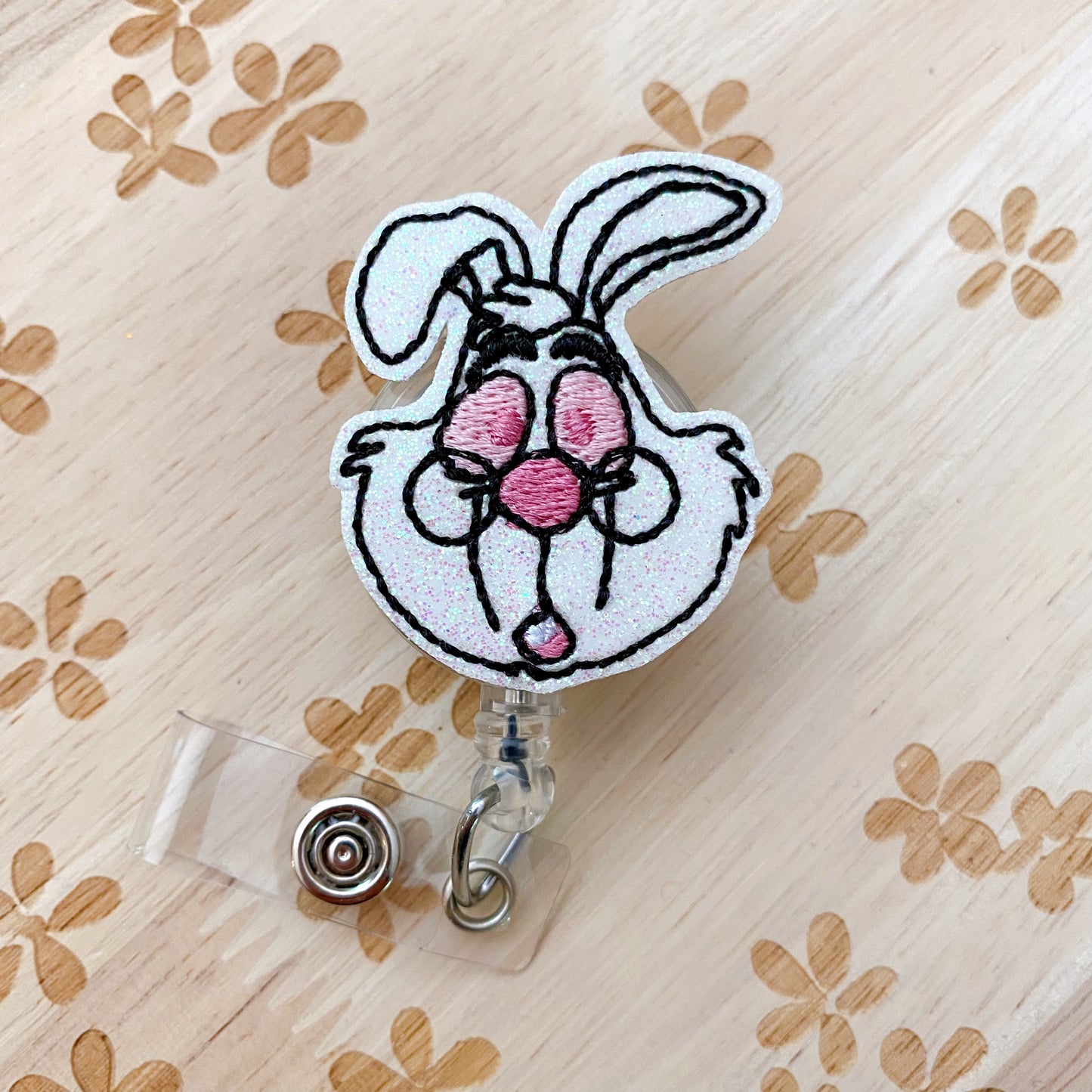 White Rabbit Removable Badge Topper