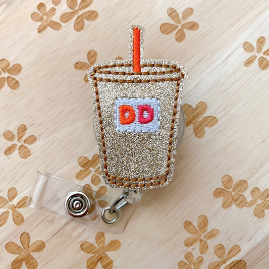 DD Iced Coffee Removable Badge Topper