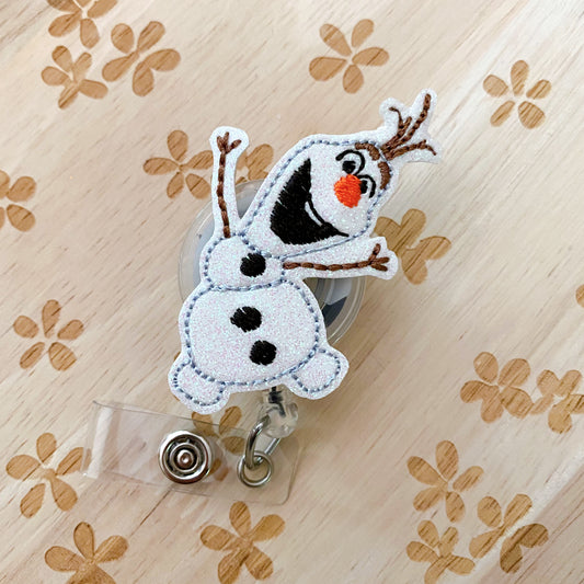 Silly Snowman Removable Badge Topper