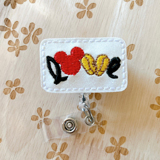 Mouse Love Removable Badge Topper