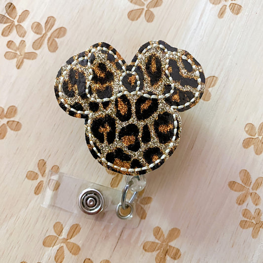 Leopard Mouse Removable Badge Topper