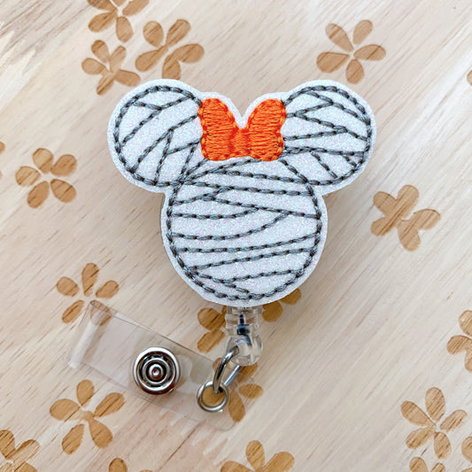 Mummy Girl Mouse Removable Badge Topper