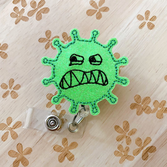 Angry Germ Removable Badge Topper