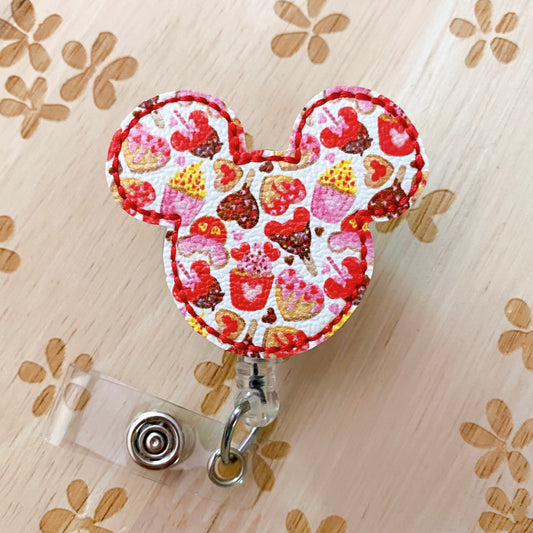 Valentine Treats Mouse Removable Badge Topper